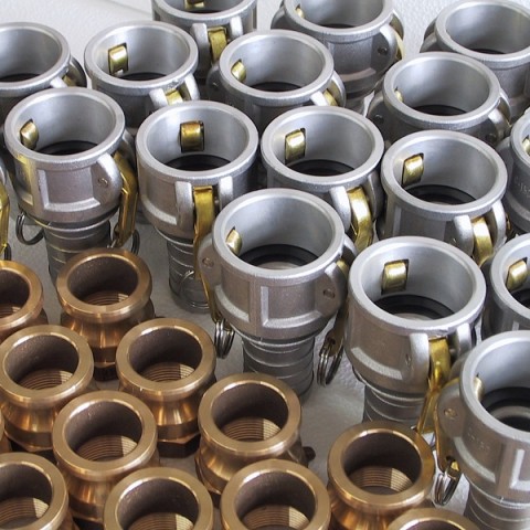 PFA lined fittings for flexible hoses Speed-lock, Stainless steel lined fittings / 4